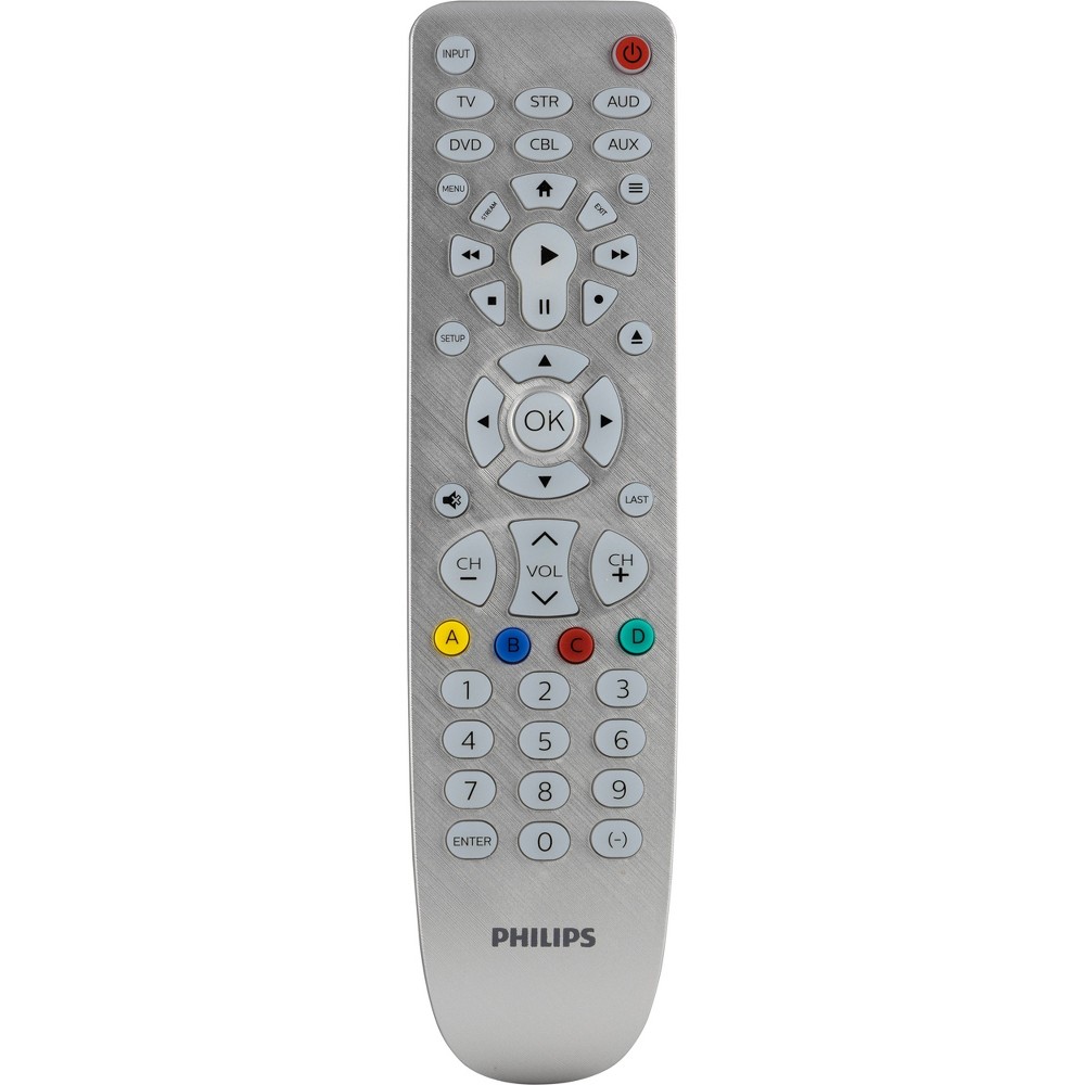 Philips 6 Device Elite Backlit Remote Control - Brushed Silver: Home Theater Accessory