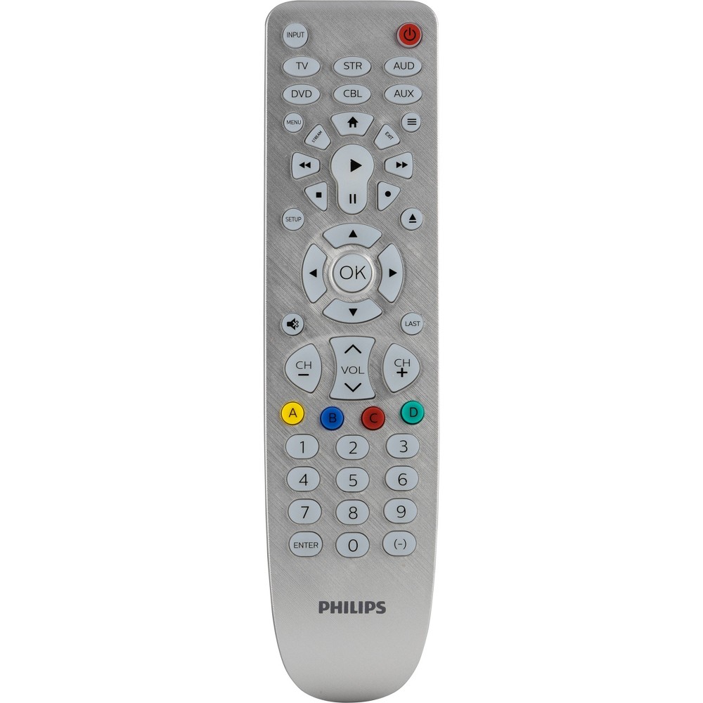 Philips 6 Device Elite Backlit Remote Control - Brushed Silver