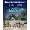Large Cantilever Patio Umbrella, 10' X 10' Heavy Duty Large Aluminum Outdoor Umbrella with Solar LED Lights & Weighted Base, 360° Rotation - 3 of 4
