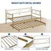 Coucheta Twin Daybed with Trundle, Metal Frame & Steel Slat Support, Multifunctional for Bedroom, Living Room, Guest Room - 3 of 4