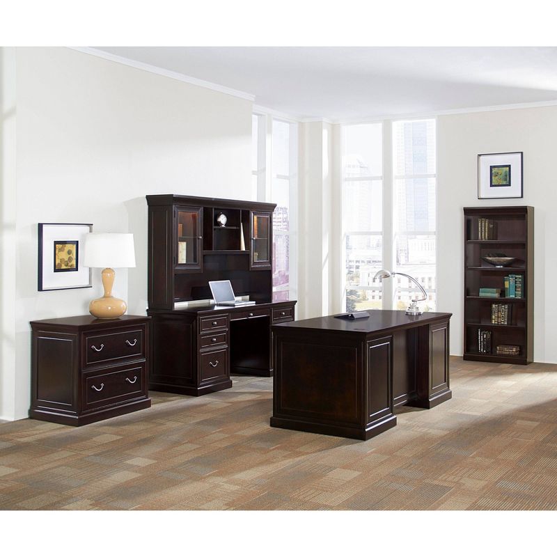Executive Wood Credenza Brown - Martin Furniture, 3 of 8