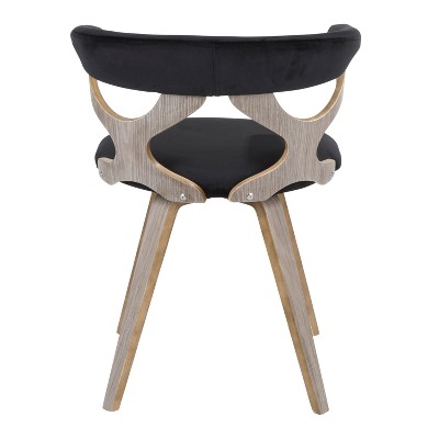 Black Velvet Upholstered Side Chair with Swivel Seat