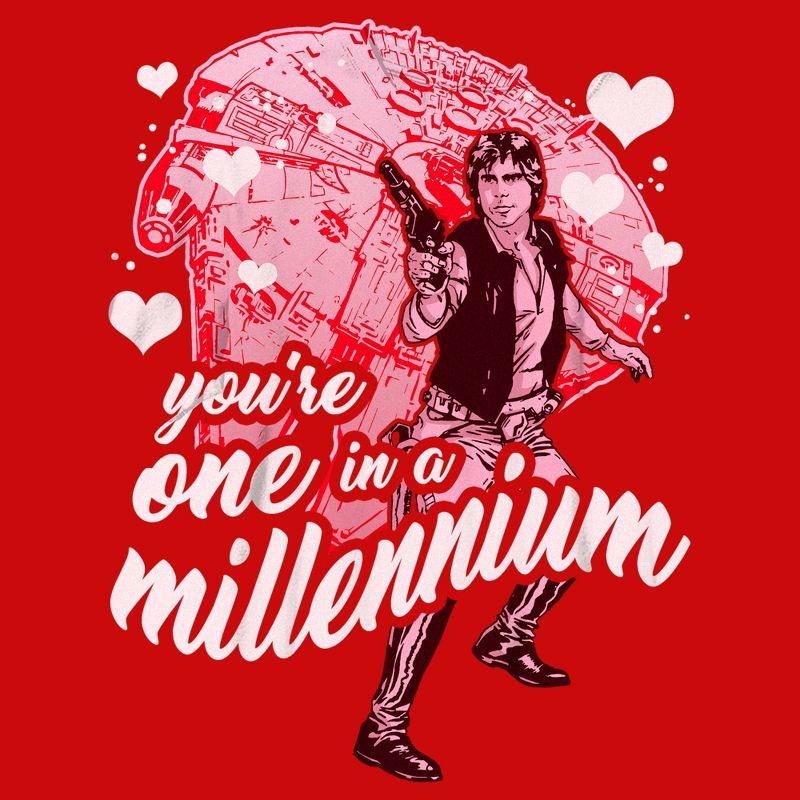 Boy's Star Wars Valentine's Day Han Solo You're One in a Millennium T-Shirt, 2 of 5
