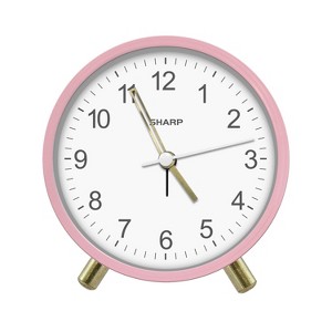 Sharp Table Clock Woodrose Pink - 1 of 3