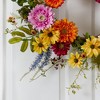 Nearly Natural 26-in African Sunflower Wreath - 3 of 4