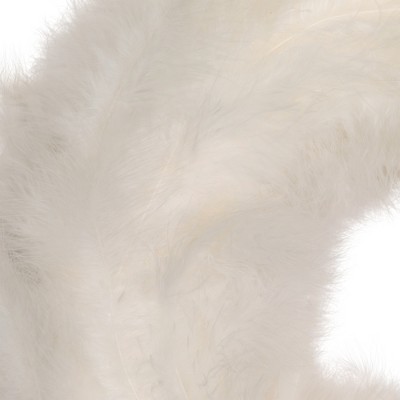 Northlight Seasonal Two-Tone Feathers Christmas Wreath - 14.5" - Unlit