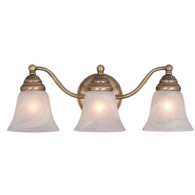 Vaxcel Standford 3 - Light Vanity in  Antique Brass