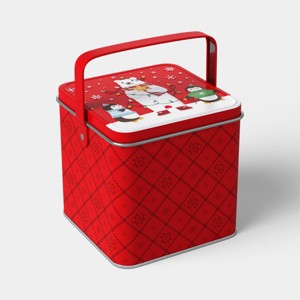 Christmas Penguin/Bear Tin Gift Box - Wondershop™ - 1 of 3