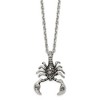 Black Bow Jewelry Men's Stainless Steel Antiqued Scorpion Necklace, 24 Inch - 2 of 4