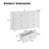 Modern 6 Drawer Dresser for Bedroom, 54" Wide Wooden Dressers with Large Storage,Handleless Chest of Drawers TV Stand for Living Room & Hallway - 2 of 4