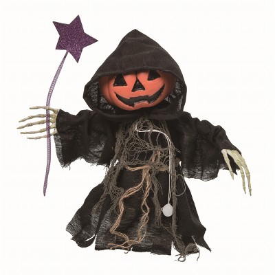 Transpac Artificial Black Halloween Light Up Dancing Jack-O-Lantern