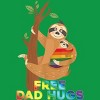 Adult Design By Humans Free Dad Hugs Rainbow Sloth Pride By KangThien T-Shirt - 2 of 2