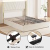 Full Upholstered Led Bed Frame, Full Size Bed Frame Upholstered Velvet Platform Bed Frame - 3 of 4
