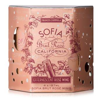 Francis Coppola Sofia Mini Brut Rosé Sparkling Wine - 4pk/187ml Cans