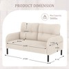 LIVAREEmlen Comfortable Monochrome Double Sofa,Corduroy Fabric,Suitable for Living Rooms and Bedrooms - 2 of 4