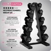 HolaHatha Hex Dumbbell Set with Hand Weights and Storage Rack - 2 of 4