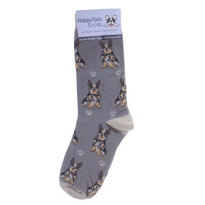 Novelty Socks 14.0" Australian Cattle Dog Socks Happy Tails E & S Pet  -  Socks