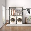 Double Row Over Washer and Dryer Storage Shelves, 5-Tier Laundry Room Organization and Storage Shelves, with Adjustable Height - 3 of 4
