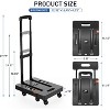 MaseiKar Folding Hand Truck, 500LB Heavy Duty Luggage Cart, Utility Dolly Platform Cart for Luggage, Travel, Moving, Shopping, Office Use - 2 of 4