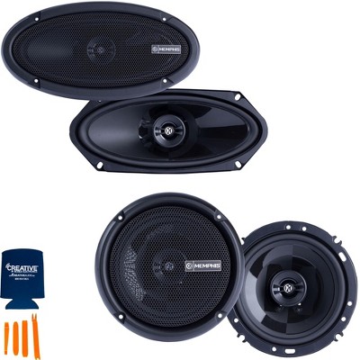 Memphis Audio 1 Pair of PRX410 4X10" Coaxial Speakers and 1 Pair of PRX602 6.5" Coaxial Power Reference Series Speakers