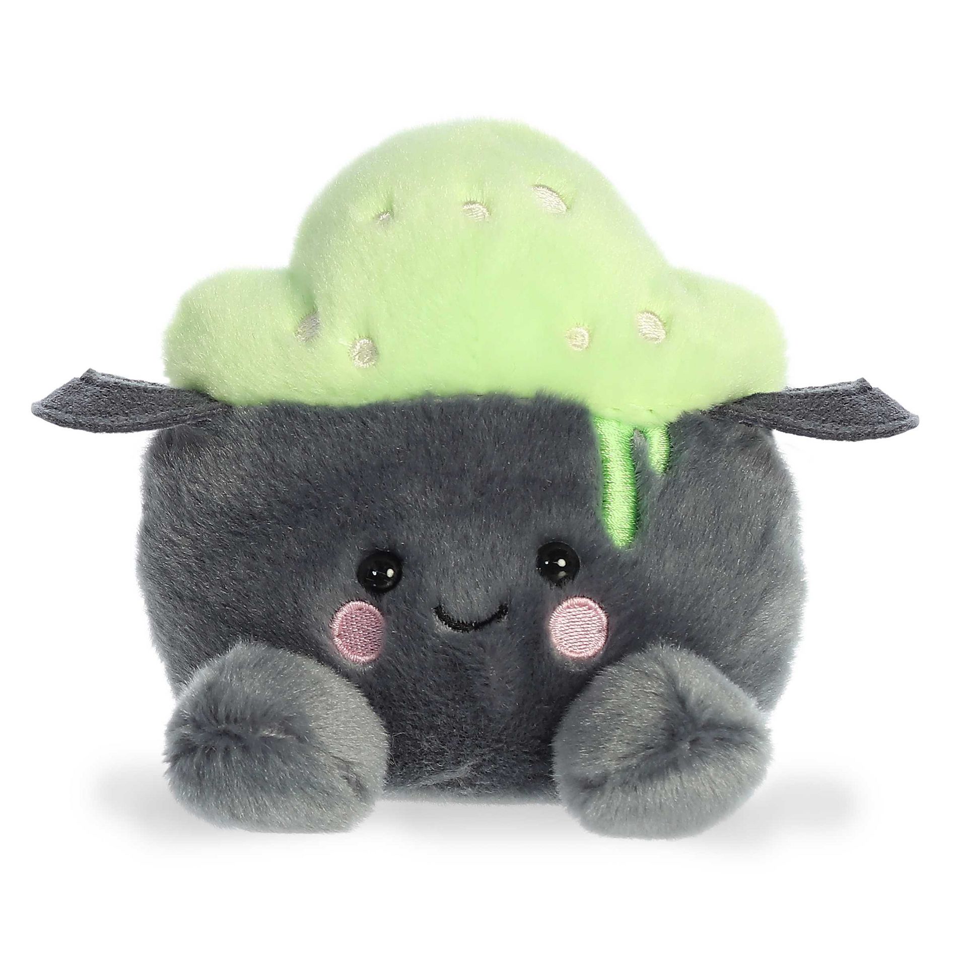 Aurora Mini Bubbly Cauldron Palm Pals Spooky Stuffed Animal Gray 4.5"