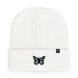 Dalix Butterfly Embroidered Beanie Insect Warm Winter Knit Hat for Women - 1 of 4