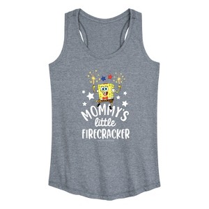 Women's - SpongeBob SquarePants - Mommy Little Firecracker Graphic Racerback Tank - 1 of 4