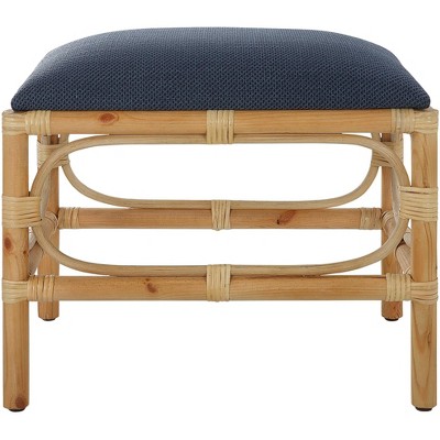 Uttermost Laguna 24"W Navy Fabric Rectangular Small Bench