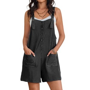 Imily Bela Women's Short Romper for Summer Casual Button Stripped