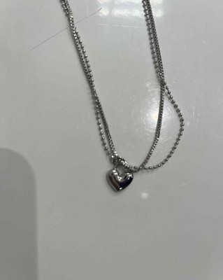 Herringbone Heart Charm Chain Necklace - Universal Thread™ Gold : Target