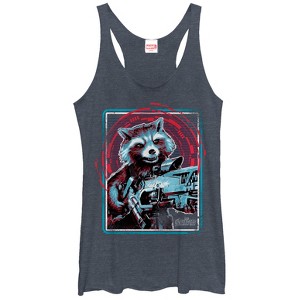 Women's Marvel Avengers: Infinity War Rocket Frame Racerback Tank Top - 1 of 3