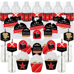 Big Dot of Happiness Red Carpet Hollywood - Movie Night Party Favors and Cupcake Kit - Fabulous Favor Party Pack - 100 Pieces - 1 of 4