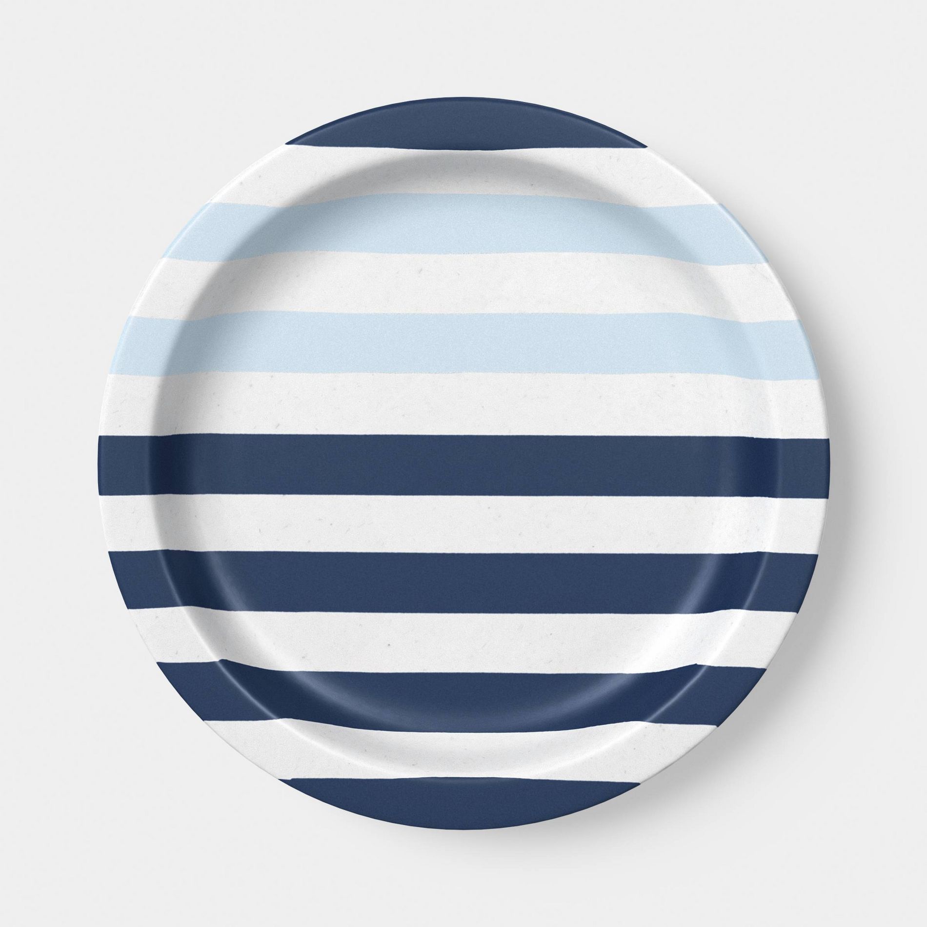 Melamine Salad Plate Navy/Blue Striped - Room Essentials™"