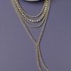 SOHI Women's Crystal Silver Equilibrium Jewel Necklace - 3 of 4