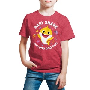 Boys' - Baby Shark - Baby Shark Doo Doo Doo Doo Short Sleeve Graphic T-Shirt - 1 of 4