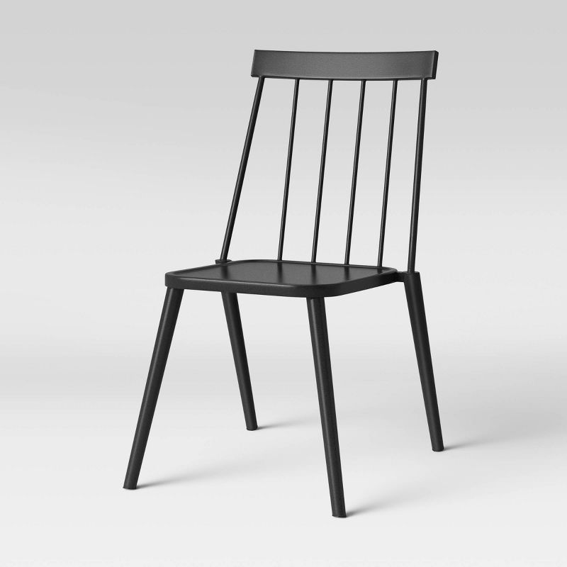4pc Windsor Outdoor Patio Dining Chairs Stacking Chairs Black - Project 62&#8482;, 4 of 7