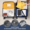 Karl Home Luggage Set of 3, ABS PC Hardside Suitcase Sets with TSA Lock 4 Spinner Wheels Blue - 2 of 4