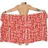 LA LEELA Men's Sarong Bath Swim Pareo Beach Wraps One Size Berry Leaves - 3 of 4