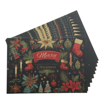 Unique Bargains Christmas Greeting Card Multicolor 4.5" x3.1 " 10 Pcs