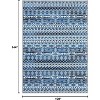 Garvee Boho Area Rug Ultra-Thin Print Rug,Foldable Durable Non-Slip Stain Resistant Rug - 3 of 4