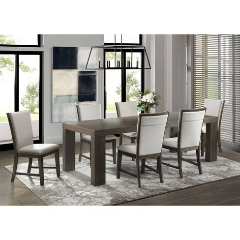 Extendable glass dining discount table and 6 chairs