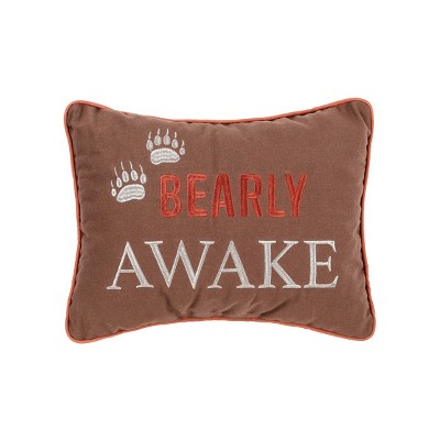 C&F Home 12" x 16" Bearly Awake Embroidered Thanksgiving Throw Pillow