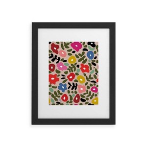  Deny Designs Dannick Flower Meadow in Muted Colors Black Framed Art Print - 1 of 4