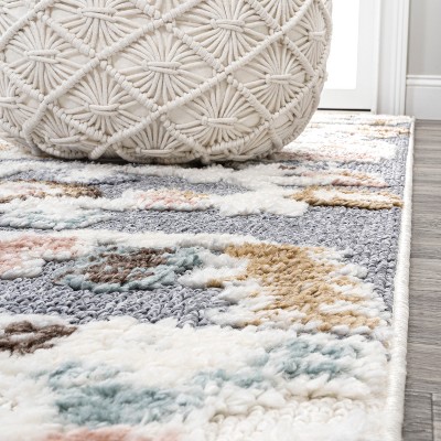 Aziza Multi-Color Synthetic Medallion Runner Rug, 2'-2" X 8'