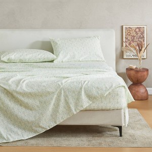 Patina Vie Floral Printed Vintage Wrinkle Resistant Sheet Set - 1 of 4