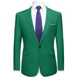 Lars Amadeus Men's Dress Slim Fit Blazer Single Breasted One Button Prom Suit Sports Coat