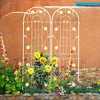 4 Pack Metal Garden Trellis 71" x 19.7" Rustproof Trellis for Climbing Plants Outdoor Flower Support Cream White - 3 of 4