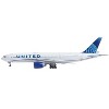 Boeing 777-200ER Commercial Aircraft "United Airlines" (N798UA) White with Blue Tail 1/400 Diecast Model Airplane by GeminiJets - 3 of 4