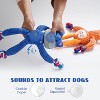 Nocciola 2 Pack Frog & Squirrel Dog Plush Toys, Christmas gift, Interactive Squeaky Tug Dog Toys with Crinkle Paper, Rope Chew Toys for All Breeds - 2 of 4