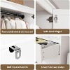 homfan Wooden Wardrobe Cabinet with Hanging Rod, 2 Doors Clothing Storage Cabinet for Bedroom, Wardrobe Closet with Drawers, Louvered Door, White - 3 of 4
